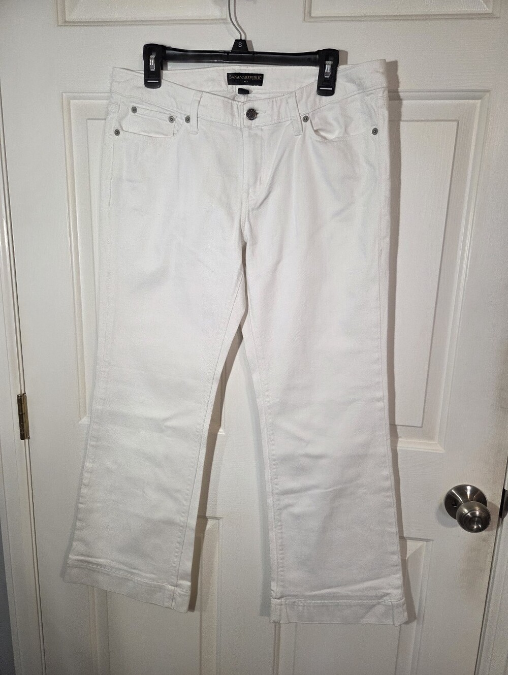 Banana Republic White Flare Jeans Size 31 Modern Fit